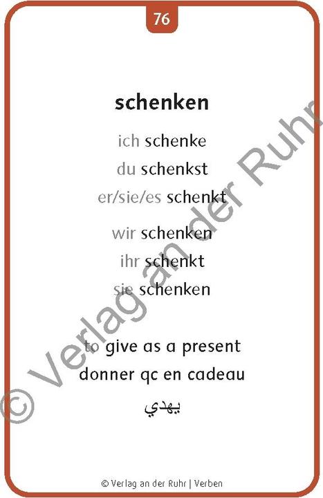 Produktbild Deutschlernen mit Bildern. Verben. Bildkarten (Deutsch, Redaktionsteam Verlag An Der Ruhr, 2016)