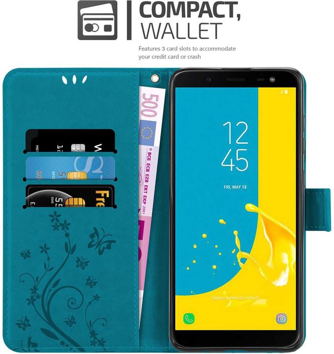 Image du produit Cadorabo Couverture du livre de fleurs (Samsung Galaxy J6 (2018))