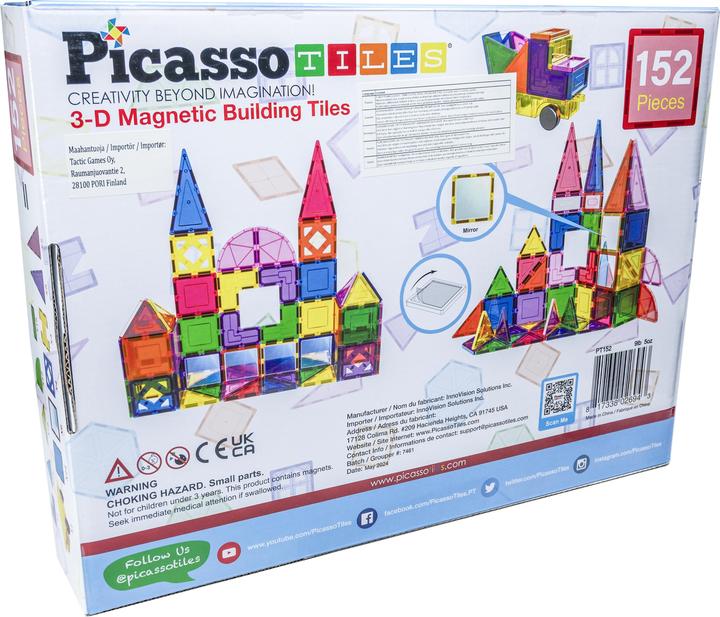 Image du produit PicassoTiles Picasso Tiles - Jeu de construction magnétique 3-D (152 pcs) (PT152)