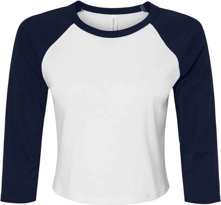 Bella Canvas kurzes TShirt Raglanärmel 34 Ärmel