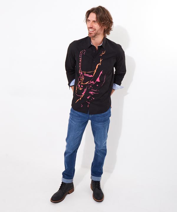 Actual product image Joe Browns Music Man Print Long Sleeve Shirt (S)