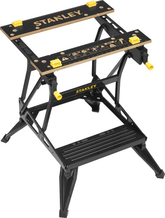 Produktbild Stanley Workmate mit Bambus-Arbeitsplatte und dualer Arbeitshöhe, belastbar bis 250kg (50.50 cm, 54 cm)