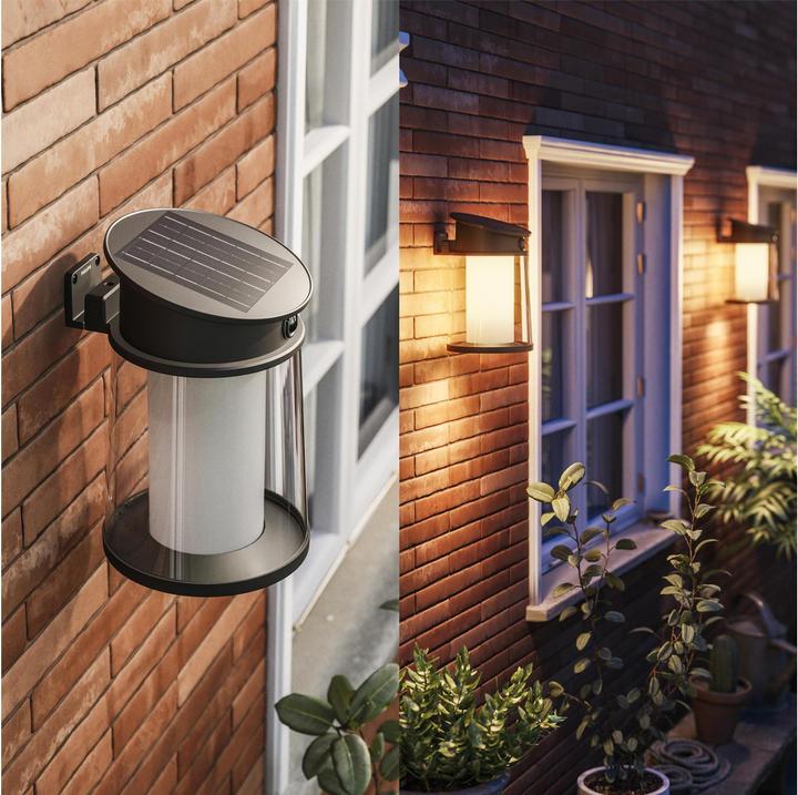 Image du produit Philips Lighting Juda 929004633201 Solar-Aussenwandleuchte 3.2 W Warmweiss Schwa (470 lm, IP44)