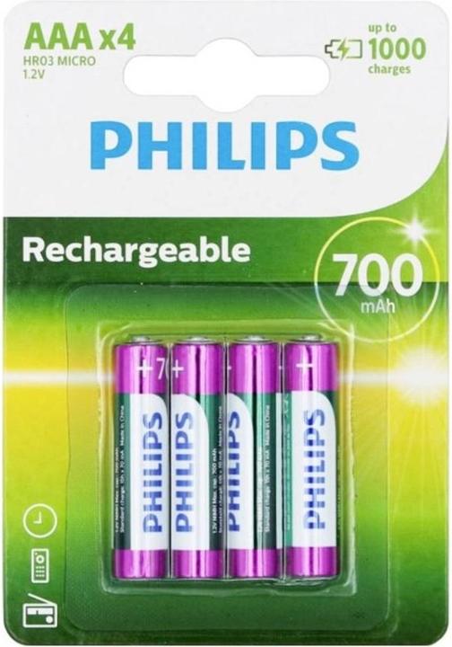 Produktbild Philips Rechargeable (4 Stk., AAA, 700 mAh)