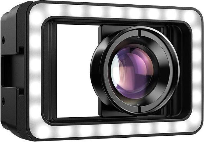 Productafbeelding Apexel Mobiele lens APL-HB100FL23 100mm macro met LED (zwart)