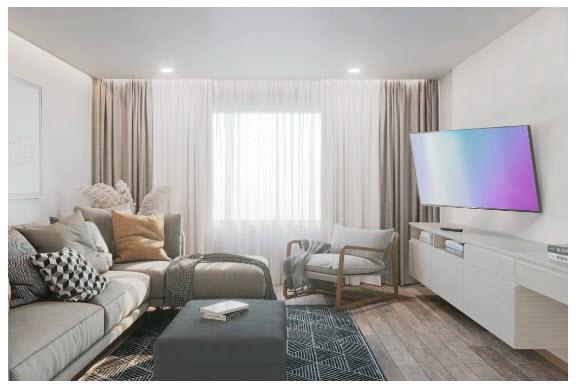 Actual product image Hama FULLMOTION TV wall mount, 400x400, 165 cm (65"), extra long arm, slim (Wall, 65", 50 kg)