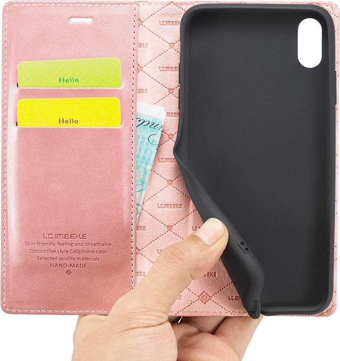 Actual product image Cover-Discount iPhone Xs / X - Stand Flip Case Cover pink (Apple iPhone XS)