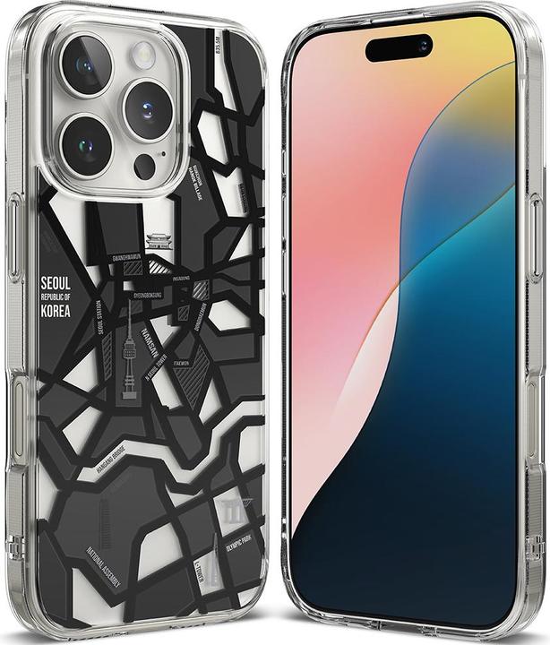 Image du produit Ringke - Fusion Design - iPhone 16 Pro - Seoul Map Black (Apple iPhone 16 Pro)