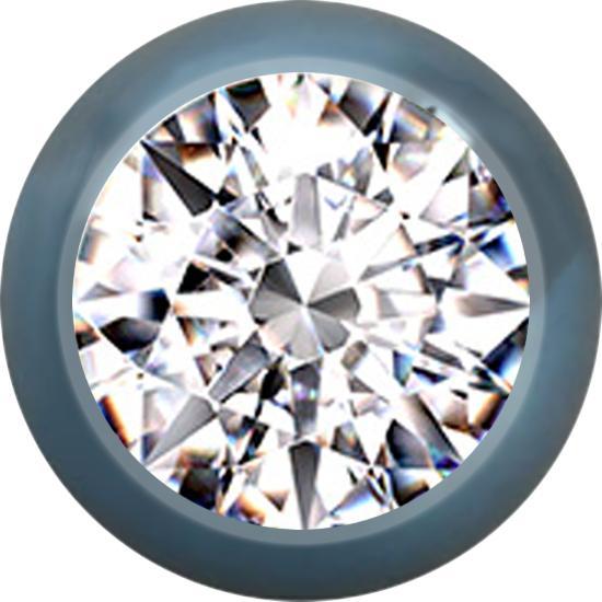 Star Piercing Kugel hellblau mit Kristall silber (ohne Messing, Titan G23)