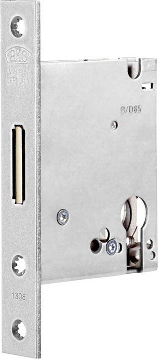 Produktbild BKS Einsteckriegelschloss 1308 PZ20/55 mm Stulp silber abgerundet (Einsteckschloss)