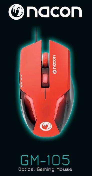 Actual product image Nacon Gaming GM-105 Optical Gaming Mouse - red (PC) (Cable)