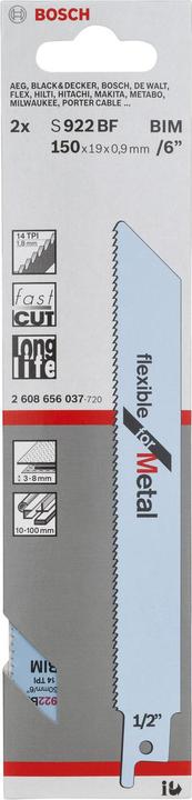 Productafbeelding Bosch Professional Zubehör Sabelzaagblad S 922 BF, Flexi