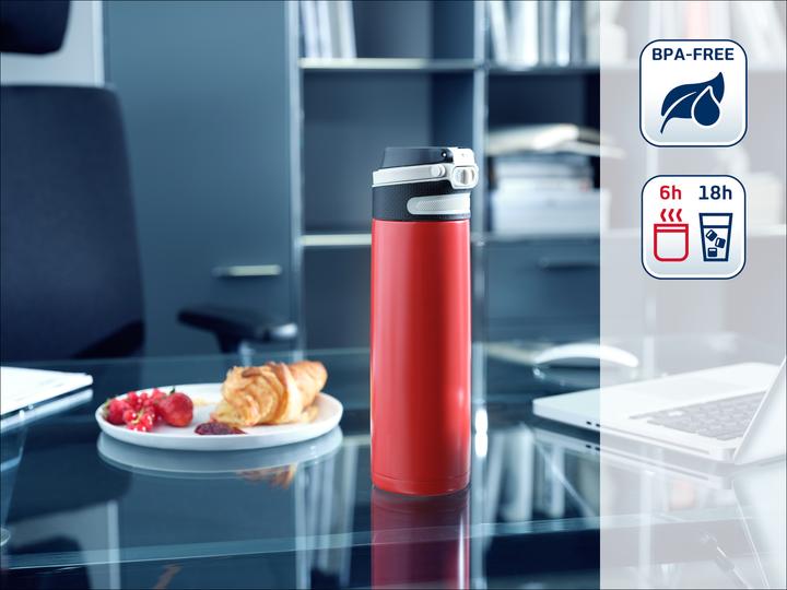 Produktbild Leifheit Borraccia Flip Acciaio Rossa 600ml (0.60 l)