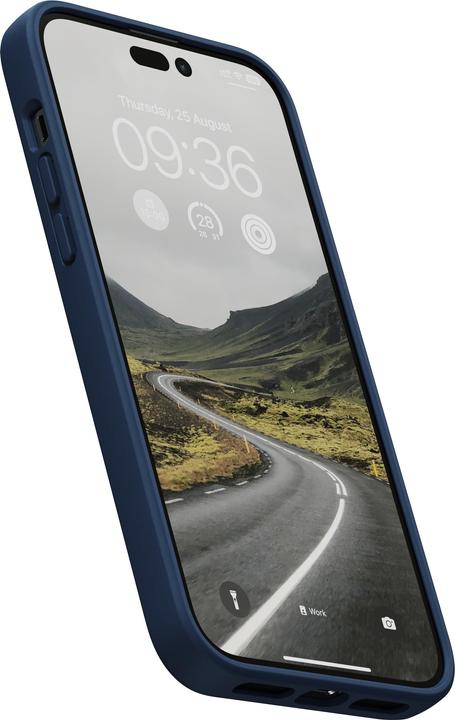 Produktbild Njord Hard-Cover Salm.Leather Magsafe Case blue (Apple iPhone 14 Pro Max)
