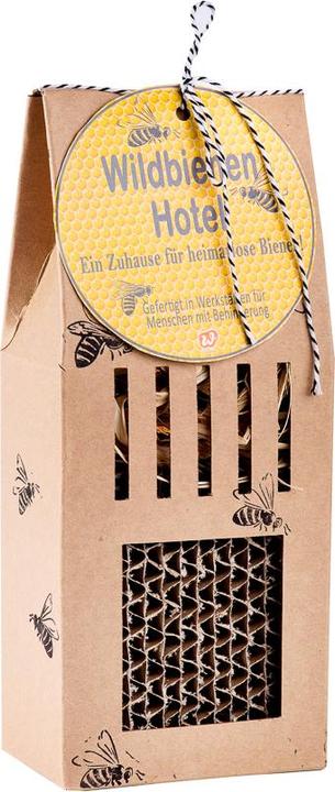 Image du produit Wunderle Hôtel pour abeilles sauvages en carton 10x24x6 cm