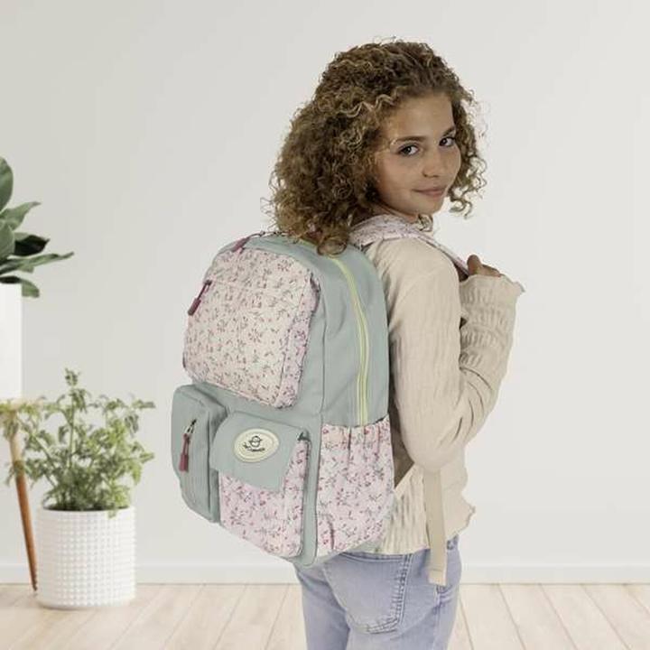 Produktbild DeCuevas Schulrucksack Bunt Blomster 40 x 18 x 30 cm