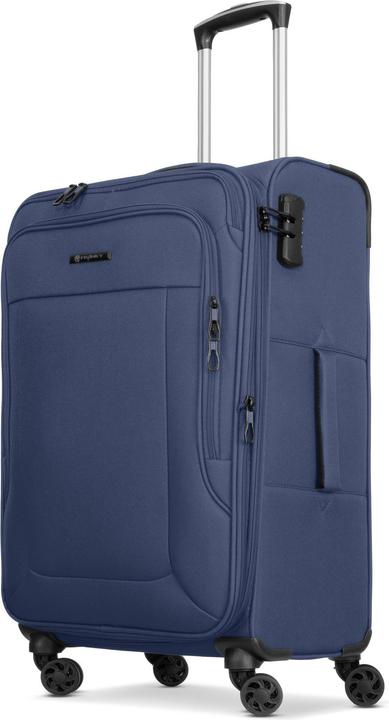 Immagine prodotto Franky Set di valigie Melbourne 3.0 a 4 ruote, 3 pezzi, con ripiegamento elastico (180 l, XL (da 115l))