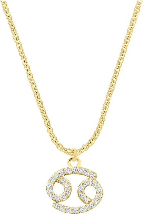 Produktbild Candy Halskette Sternzeichen Krebs, 925 Sterling Silber, vergoldet (925 Sterling Silber, 18k vergoldet, 42 - 45 cm)
