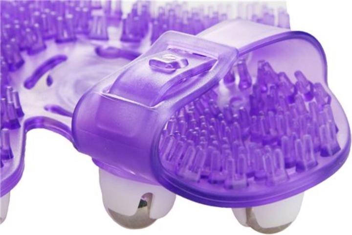 Produktbild PowerBullet Roller Balls Massagehandschuh Lila