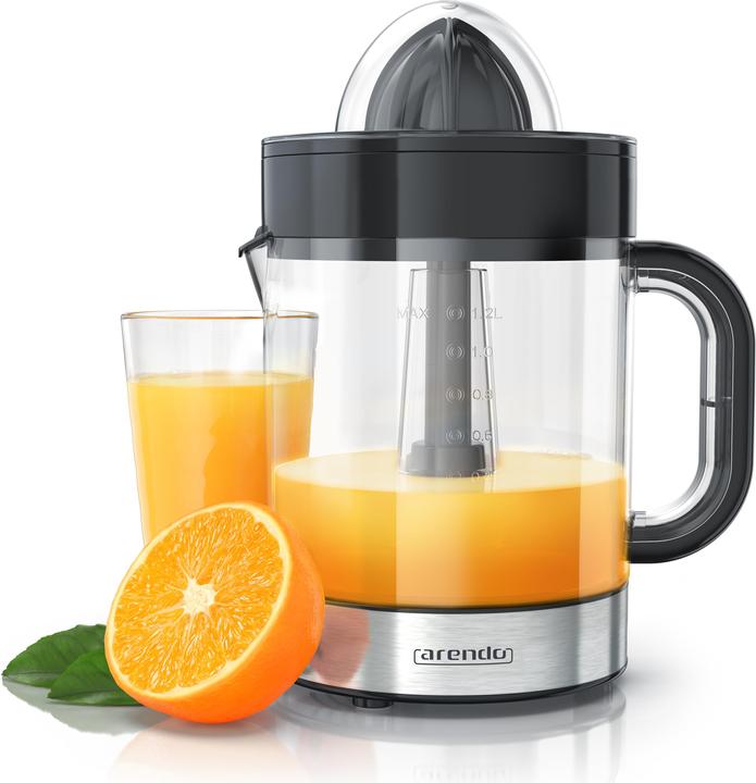 Image du produit Arendo Presse-agrumes électrique en acier inoxydable - 40 Watt - Presse-orange Presse-lime Centrifugeuse