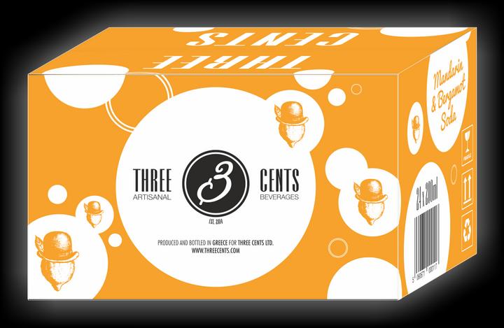 Actual product image Three Cents Mandarin & Bergamot Soda (24 x 20 cl)