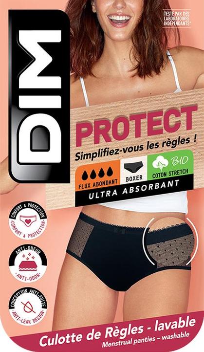Actual product image DIM Boxer Lace Strong Black with Mesh Detail (S)