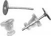 Rayher Ohrstecker m. Platte + Clutch, 6mm ø, 4 Stück (Metall)