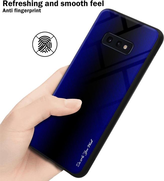 Actual product image Cadorabo TPU Striped Glass Cover (Samsung Galaxy S10e)