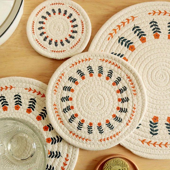Image du produit Alopini Set de table d'inspiration scandinave, tissé, en coton résistant à la chaleur - polyvalent (1 x)