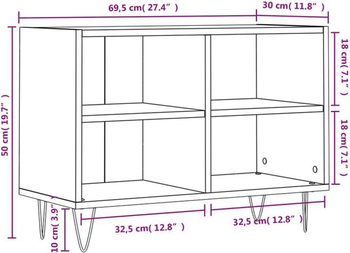 Actual product image VidaXL Koa (69.5 x 30 x 50 cm)