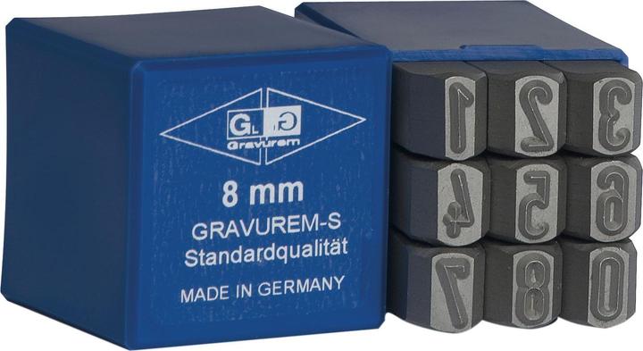Image du produit BETA GRAVUREM-S Numéros de perforation standard, timbres de perforation, timbres de gaufrage, numéros de (Cadenas + étiquette pour bagage)