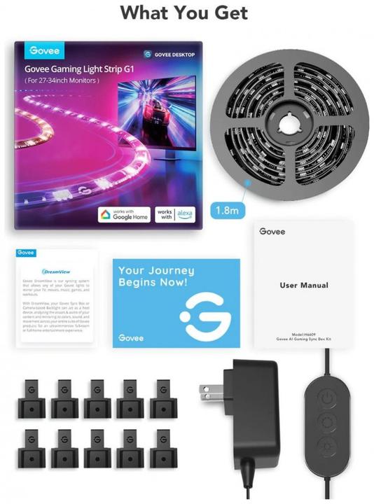 Produktbild Govee LED Stripe Gaming G1 (RGBW, 200 cm, Indoor)