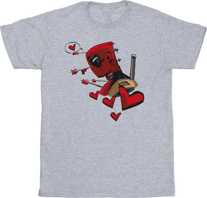 Actual product image Girls Deadpool Love Arrow Cotton T-Shirt (104)