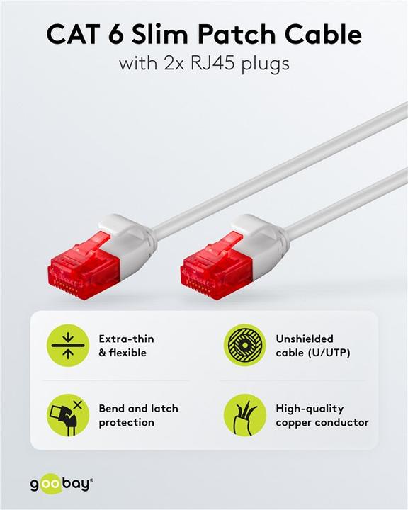 Produktbild Goobay Netzwerkkabel (U/UTP, CAT6, 20 m)