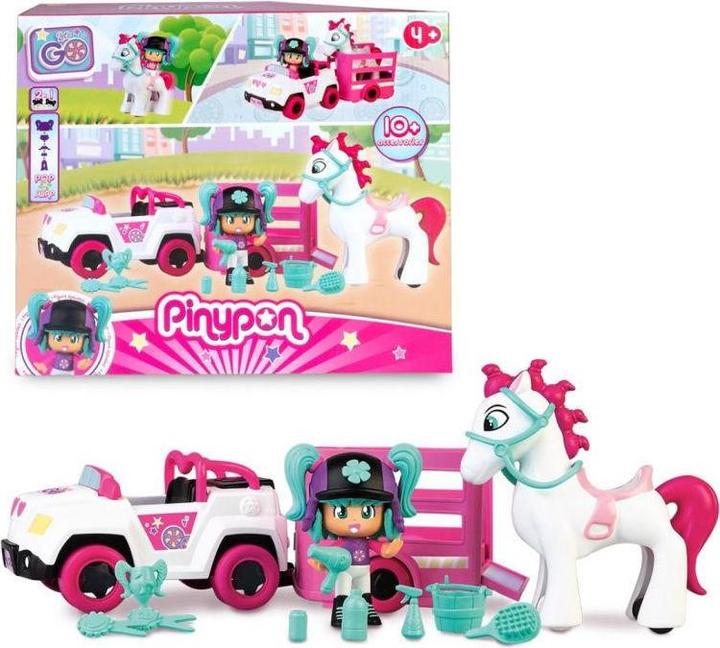 Immagine prodotto Pinypon PNY25000 - Let's Go!- Auto con rimorchio e cavallo
