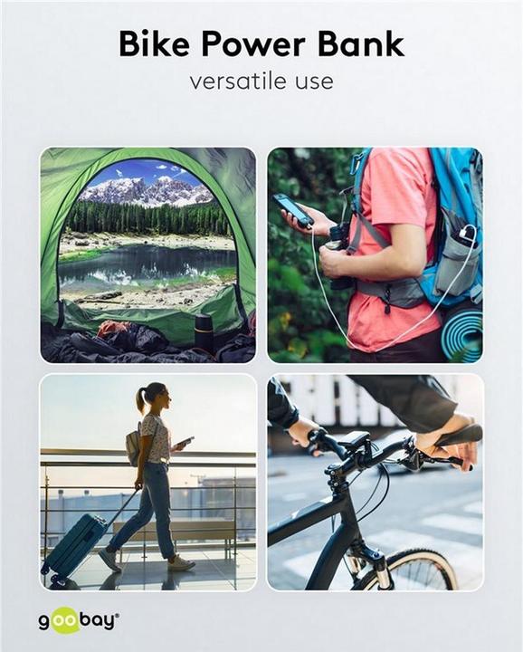 Actual product image Goobay Bike Powerbank (5000 mAh, 18.50 W, 18.50 Wh)