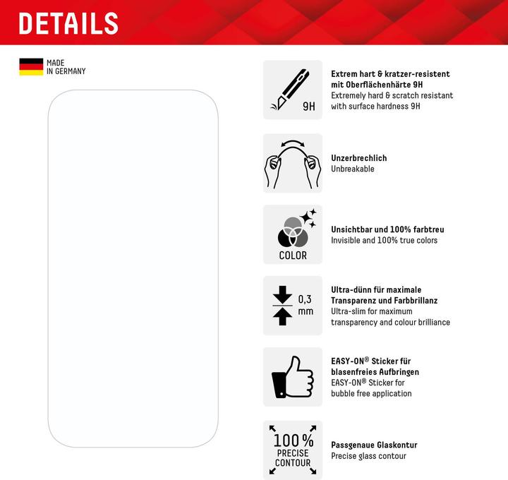 Produktbild Displex Smart Glass (1 Stück, Apple iPhone 15 Pro Max, Apple iPhone 15 Plus)