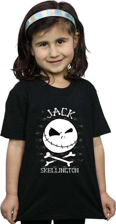 Immagine prodotto Disney Nightmare Before Christmas Jack Face Maglietta Ragazze (140, 146)