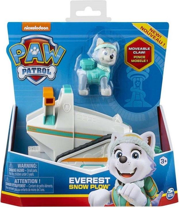 Immagine prodotto Spin Master PAW Patrol, lo spazzaneve di Everest, auto giocattolo con figura d'azione da collezione, giocattolo
