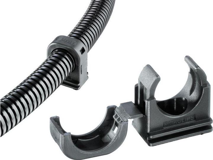 Immagine prodotto PMA Clip di fissaggio per guaine per cavi, poliammide, nero, M6 (Tubo cavi, 4.55 cm)