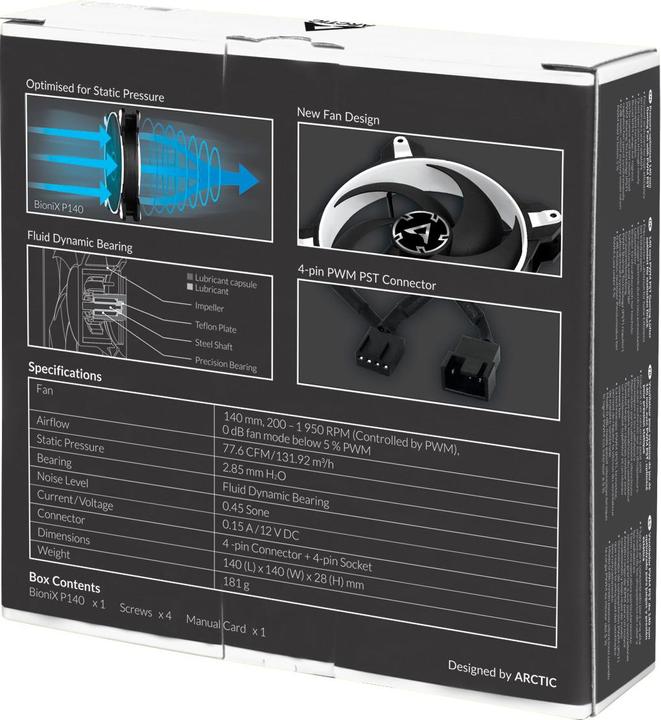 Actual product image Arctic BioniX P140 case fan (140 mm, 1 x)