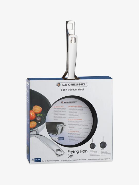 Actual product image Le Creuset Frying pan set 2 pcs. (24 cm, Pan set + pot set, Stainless steel)