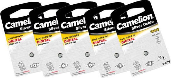 Produktbild Camelion Silberoxid Knopfzelle SR54 / SG10, 1,55 Volt - 5 Stück (SR54, 78 mAh)