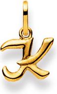 Produktbild Natsumi Schmuck Anhänger Buchstabe K Gelbgold 18K/750 (750/18 K Gelbgold)