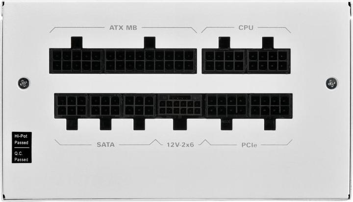 Actual product image Sharkoon Rebel P20 750 White (white, 1x 12 pin high power connector, 4x PCIe, cable management, 750 watts) (750 W)