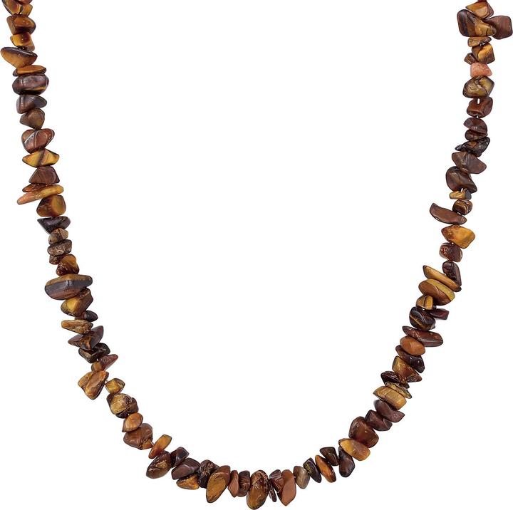 Produktbild Kuzzoi Choker, Edelsteinkette (925er Sterling Silber, Edelstahl, Tigerauge, 42 cm)