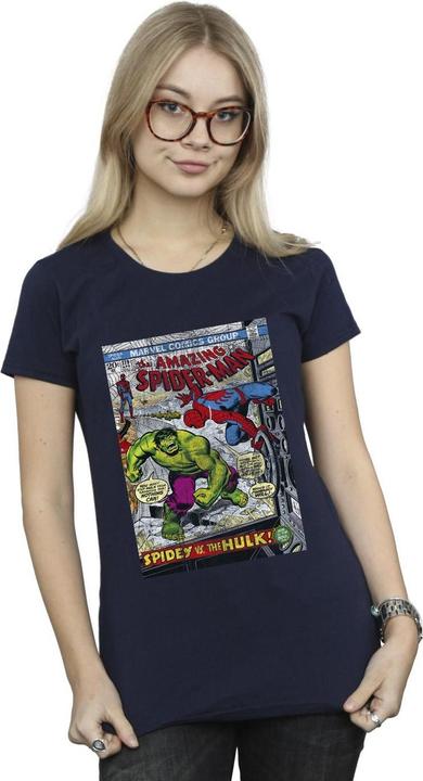 Image du produit - T-shirt SPIDER-MAN VS HULK COVER - Femme (S)