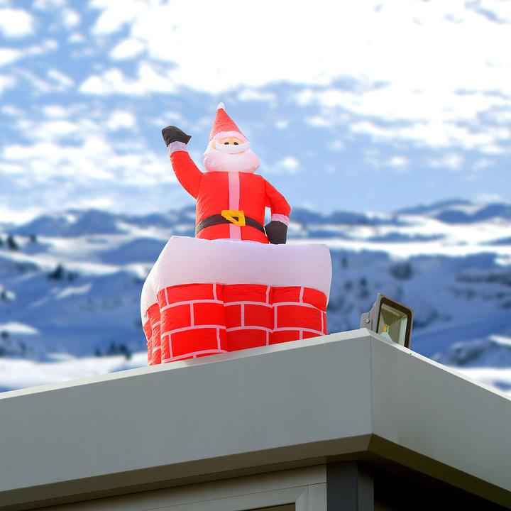 Image du produit Infactory Père Noël gonflable XXL avec cheminée