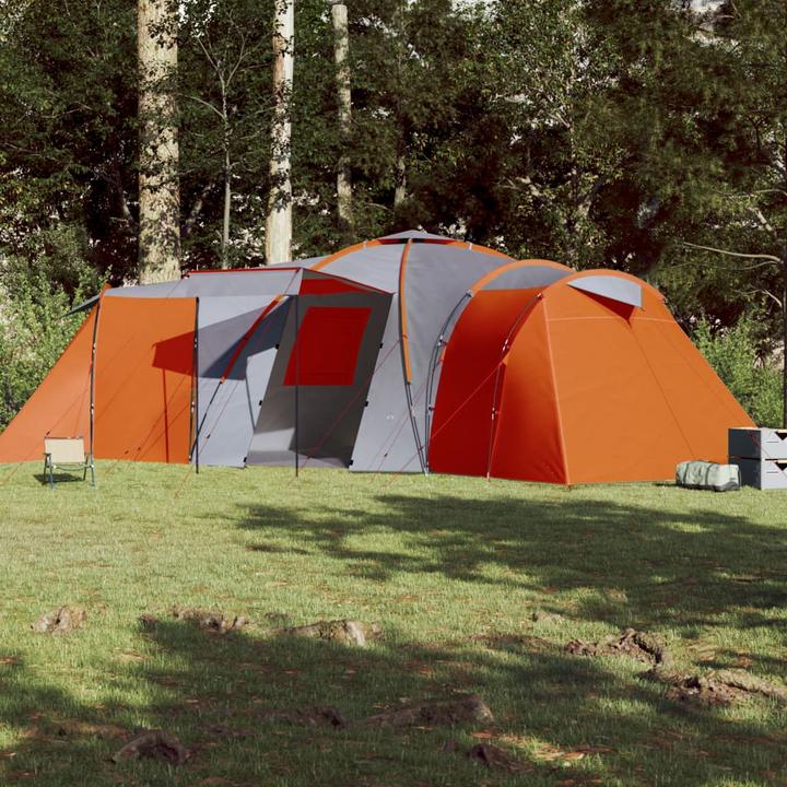 Image du produit VidaXL Tente de camping 12 personnes & orange 840 x 720 x 200 cm 185T Taft (Tente igloo, 24.50 kg, 9+ personnes)