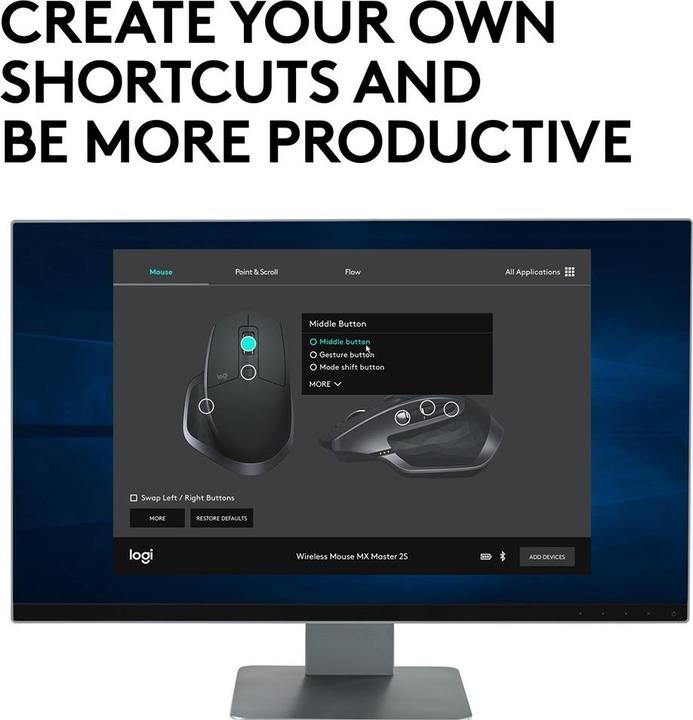 Image du produit Logitech MX Master 2S (Sans fil)